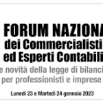 ITALIA OGGI – CNPR | 6° FORUM NAZIONALE DEI COMMERCIALISTI 23 E 24 GENNAIO 2023
